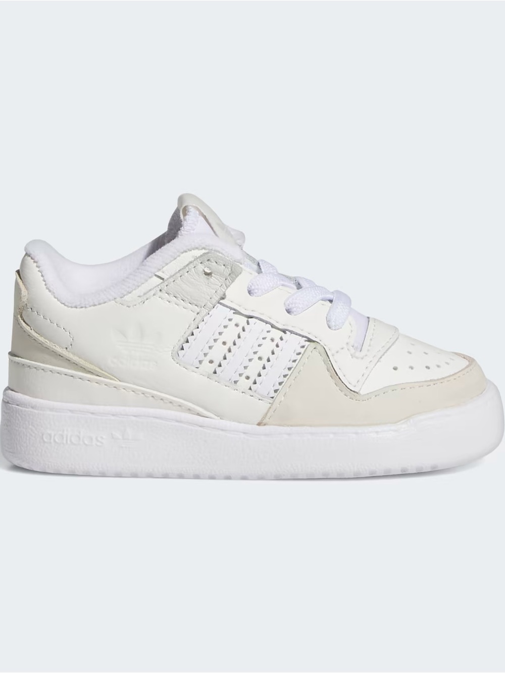 Baby Adidas Originals White/Cloud White Forum Low CL Sneakers (5K)
